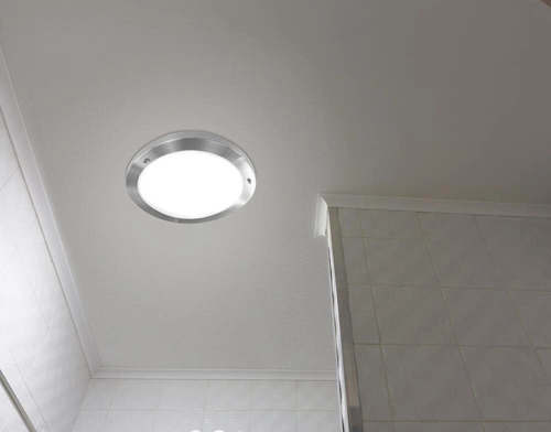 Plafon sufitowy Aquila okrągły nowoczesny szklany IP44 do łazienki i kuchni 31 cm