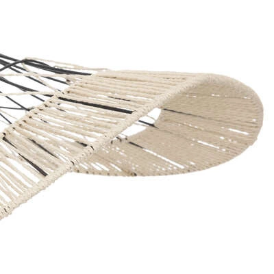 Lampa wisząca Caly 75 cm boho czarno-naturalna nad stół do salonu i jadalni Atmosphera