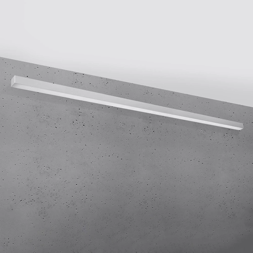 Kinkiet ścienny LED PINNE 200 szary minimalistyczny aluminium do salonu i sypialni Thoro