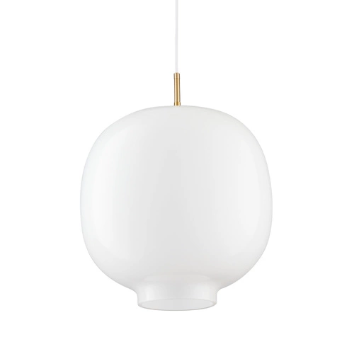 Lampa wisząca BONI biała kula 35 cm do salonu i kuchni nowoczesna Step into Design