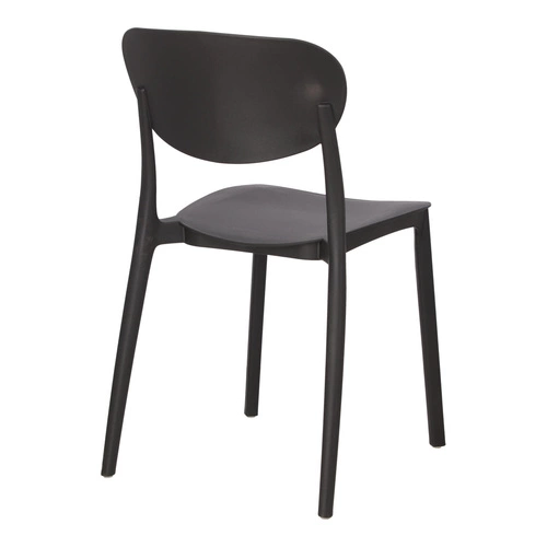 Krzesło ogrodowe Plasta czarne 5five simply smart z polipropylenu łatwe w czyszczeniu sztaplowane