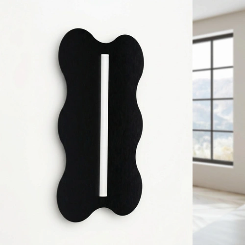 Kinkiet ścienny KLOVER czarny nowoczesny LED do salonu 66 cm