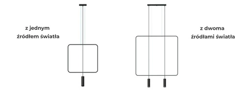 Lampa wisząca RANA 1 czarna nowoczesna do salonu i jadalni nad stół metalowa 175 cm