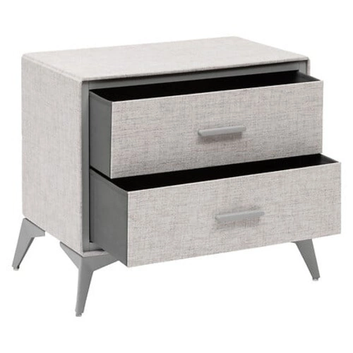 Szafka nocna Granite 2 szuflady szara