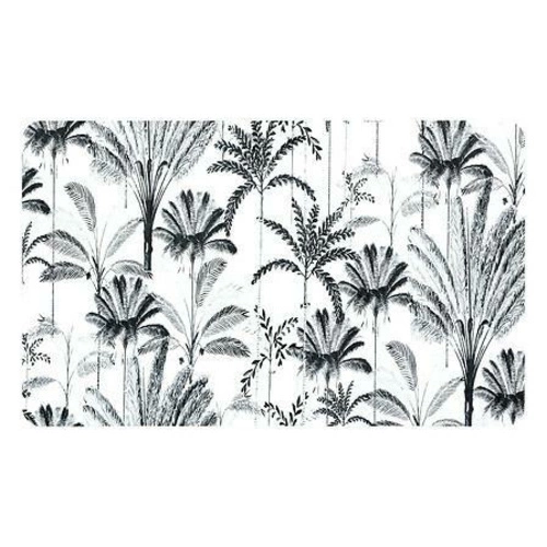 Mata diatomitowa do kuchni antypoślizgowa szybkoschnąca 45x75 cm białe palmy 5five