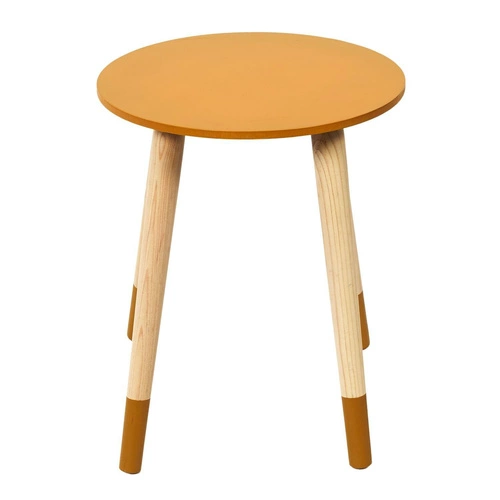 Zestaw 2 okrągłych stolików kawowych Trundle Intesi skandynawskich do salonu niebieski pomarańczowy