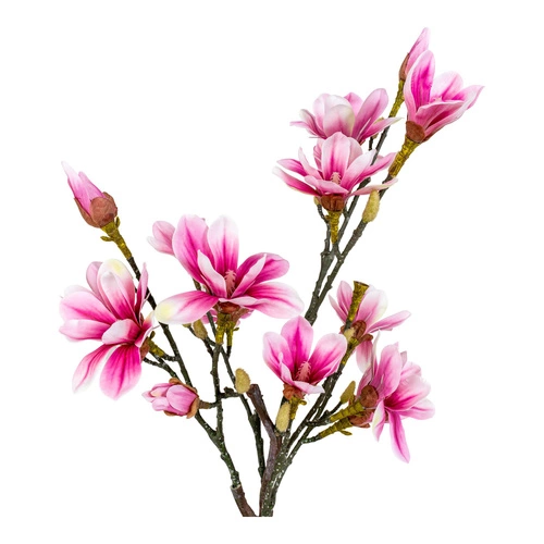 Sztuczna magnolia różowa 74 cm Intesi nowoczesna dekoracja jak żywa do salonu