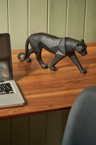 Figurka dekoracyjna czarna Pantera Origami Intesi nowoczesna do salonu 40cm na prezent