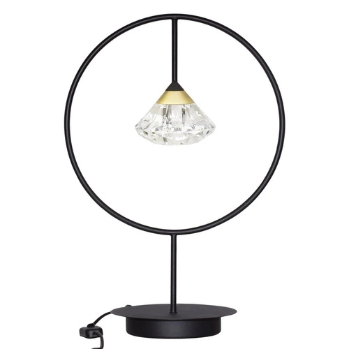 Lampka nocna LED glamour Tiffany No. 1 T do sypialni czarna ALTAVOLA DESIGN 50 cm
