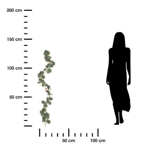 Sztuczna girlanda eukaliptusowa Atmosphera boho 130 cm nowoczesna dekoracja do salonu