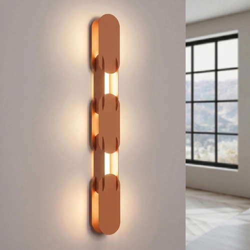 Kinkiet ścienny LED CHAIN 91 terrakota nowoczesny do salonu