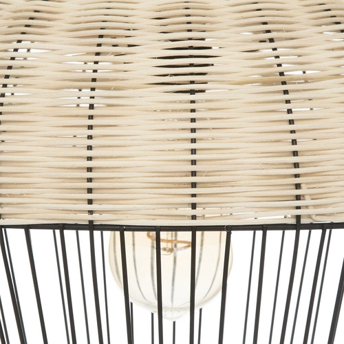 Lampa wisząca Anea czarna rattanowa do salonu i jadalni nowoczesna Atmosphera 30,5 cm