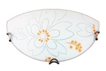 Plafon sufitowy Lana CANDELLUX LIGHTING biały szklany klasyczny do salonu i sypialni 30 cm