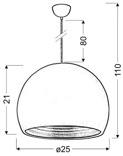 Lampa wisząca Pictor 25 1x60W E27 zielony/srebrny odbłyśnik