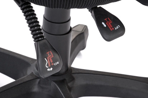 Fotel biurowy ergonomiczny Trunk czarny Intesi siatkowy obrotowy z podłokietnikami do biura