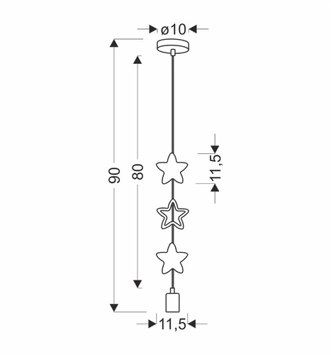 Lampa wisząca Single sss 1x20W E27 iq  kids złoty