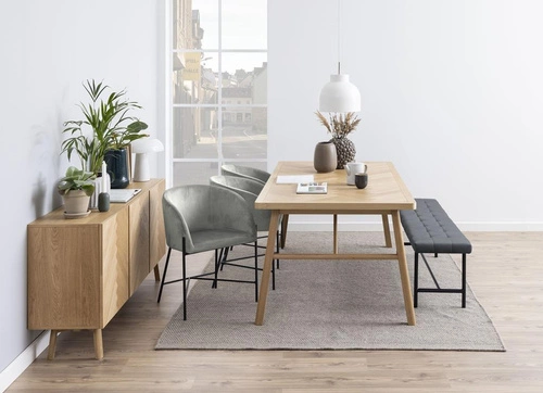 Stół do jadalni Galway dąb rustykalny 200x100 cm, prostokątny, minimalistyczny Actona