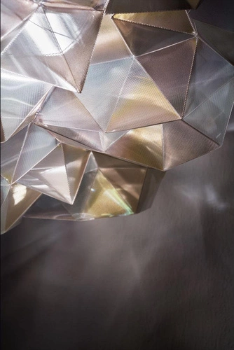 Lampa wisząca Drusa Velvet złota LED 4-punktowa nowoczesna do salonu lub nad stół