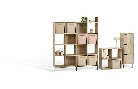 Pudełko materiałowe Ronda 31x31 różowe do regału i garderoby z uchwytem 5five simply smart