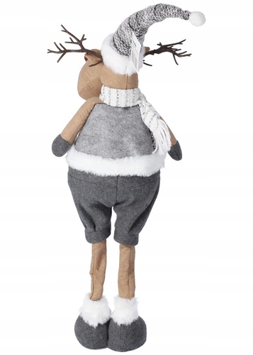 Pluszowy szary renifer figurka 70 cm    