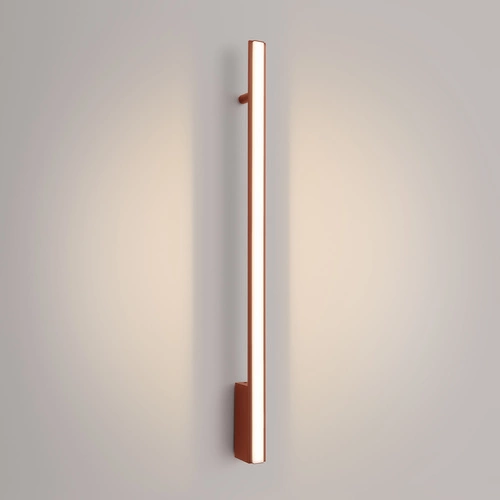 Nowoczesny kinkiet ścienny LED LAGOM 90 czerwony aluminium do salonu i sypialni Thoro