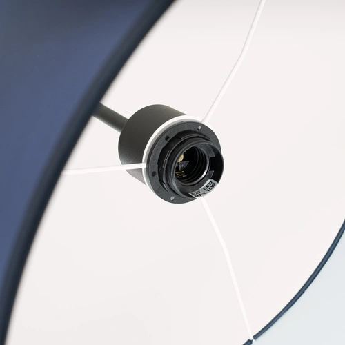 Lampa sufitowa NEVIA granatowa minimalistyczna do salonu i jadalni PVC 40 cm