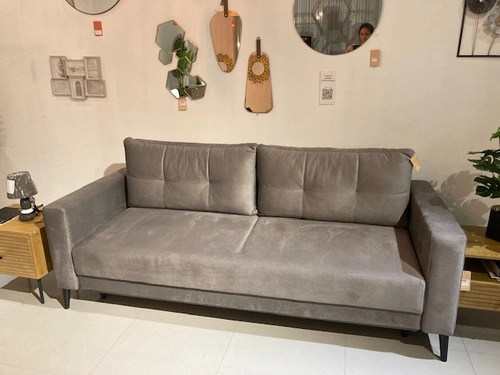 Sofa Lara z funkcją spania beżowa OUTLET