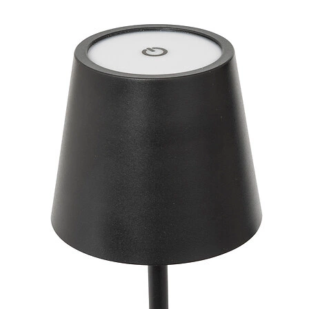 Lampka nocna LED Cody Atmosphera czarna nowoczesna dotykowa do ogrodu tarasu IP44 USB
