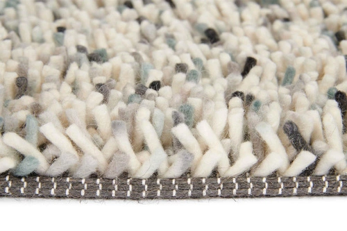 Dywan shaggy wełniany do salonu Shaggy Pop Art III 160x230 nowoczesny kremowy Carpets&More