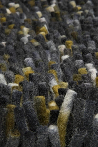 Dywan shaggy wełniany Shaggy Rocks granatowy 250x300 dywan do salonu nowoczesny Carpets&More