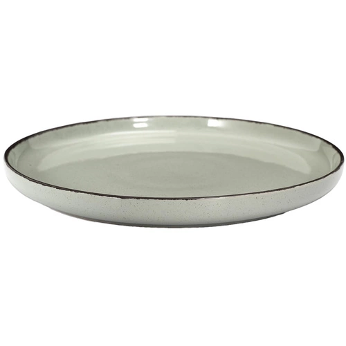 Nowoczesny zestaw obiadowy Temp na 4 osoby zielony ceramiczny do jadalni