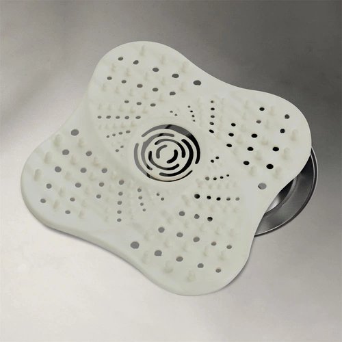 Sitko do zlewu i umywalki silikonowe białe Intesi nowoczesne 13,3 cm do kuchni i łazienki