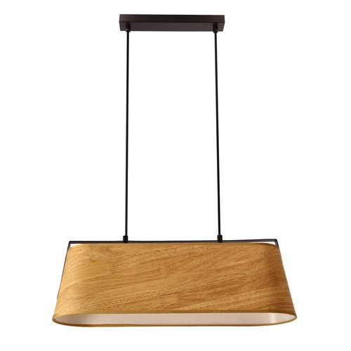 Lampa wisząca Milbury czarny 2x40W E27  abażur żółty