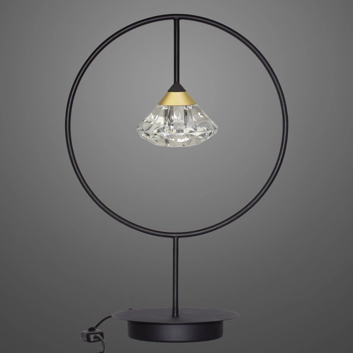 Lampka nocna LED glamour Tiffany No. 1 T do sypialni czarna ALTAVOLA DESIGN 50 cm