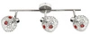 Lampa sufitowa Aron listwa 3x40W G9  chrom kryształ czerwony