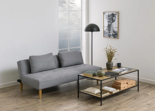 Sofa rozkładana Lucca 2-osobowa szara z funkcją spania do salonu nowoczesna Actona