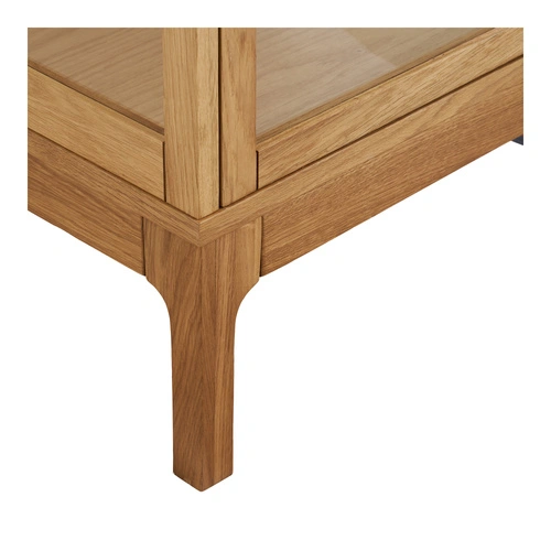 Witryna Zamora drewniana szklana do salonu na alkohol i książki 40 cm