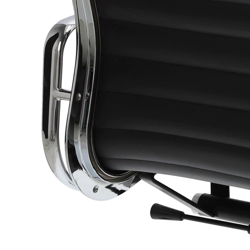 Fotel biurowy ergonomiczny CH1191 Premium skórzany czarny obrotowy do biurka inspirowany EA119