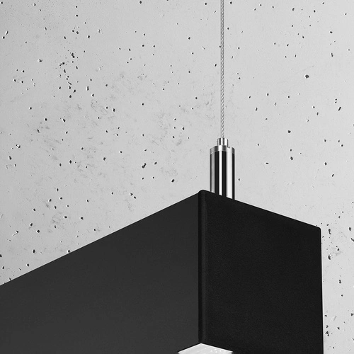 Lampa wisząca LED Pinne 150 cm czarna nowoczesna nad stół do kuchni i jadalni