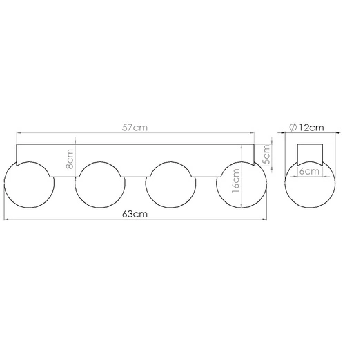 Plafon sufitowy BULBO 4 nowoczesny okrągły drewniany do salonu i sypialni Sollux