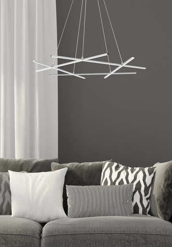 Lampa wisząca LED Andros srebrna 82 cm nowoczesna do salonu kuchni jadalni CANDELLUX