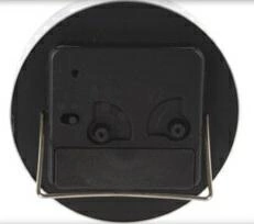 Budzik Quazi srebrny nowoczesny zegar stojący do sypialni i biura średnica 9 cm Intesi