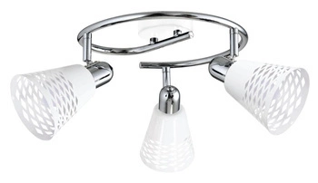 Lampa sufitowa Discovery spirala 3x40W  E14 chrom/biały