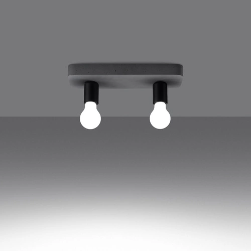 Plafon sufitowy TAVO 2 szary betonowy industrialny do salonu i kuchni Sollux Lighting