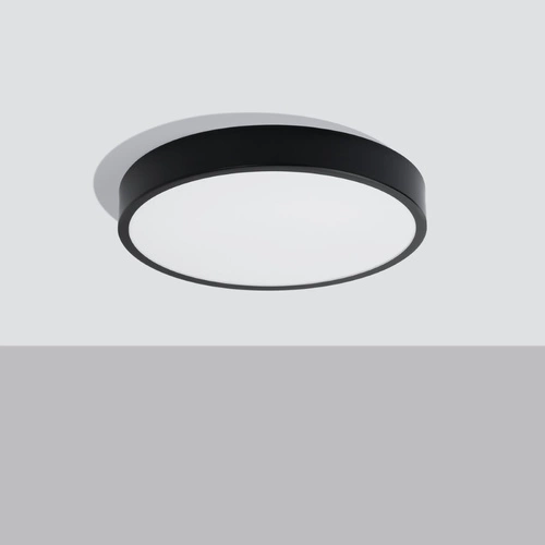 Plafon sufitowy LED ONYX 50 czarny nowoczesny okrągły do salonu i sypialni SOLLUX