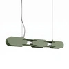 Lampa wisząca CHAIN LED oliwkowa nowoczesna nad wyspę 91 cm