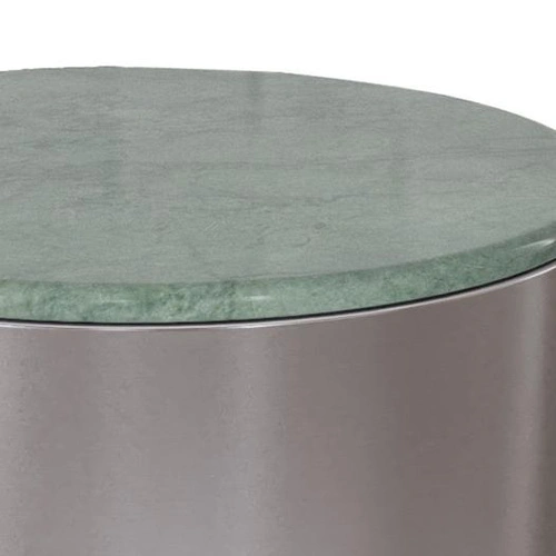 Stolik kawowy Actona Cangas okrągły 45 cm marmurowy zielony nowoczesny
