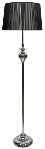 Lampa stojąca do salonu Gillenia czarna glamour z abażurem CANDELLUX 135 cm
