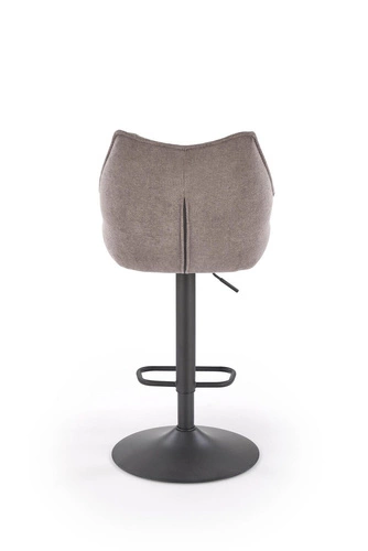 Hoker Fraser loftowy tapicerowany z oparciem obrotowy regulowany do kuchni popielaty Intesi