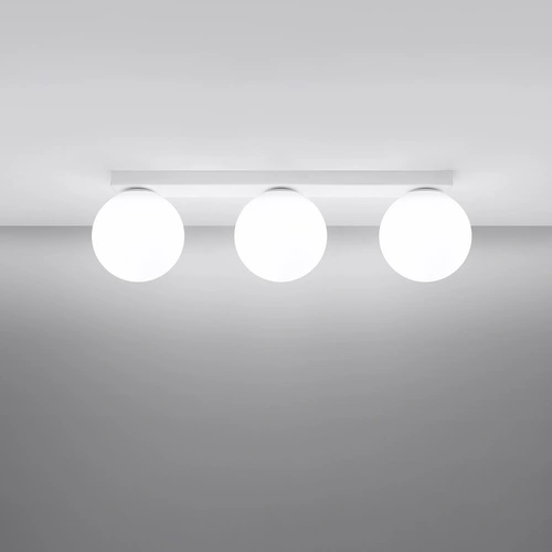 Plafon sufitowy YOLI 3 biały nowoczesny do salonu i sypialni metalowy 3-punktowy